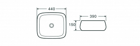 Раковина накладная Terminus Сицилия 440х390х150 Березники - фото 4