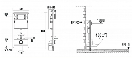 Сенсорная система инсталляции для подвесного унитаза 500х1125 (3 в 1) Terminus Березники - фото 9 Сенсорная система инсталляции для подвесного унитаза 500х1125 (3 в 1) Terminus Березники - фото 9