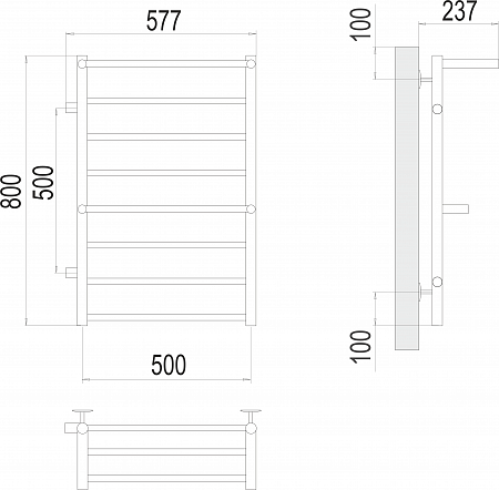 Аврора с 2-мя/п П8 500х800 бп500 слева Полотенцесушитель TERMINUS Березники - фото 3 Аврора с 2-мя/п П8 500х800 бп500 слева Полотенцесушитель TERMINUS Березники - фото 3