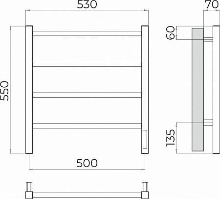 Ватикан П4 500х550 Электро Полотенцесушитель TERMINUS Березники - фото 3 Ватикан П4 500х550 Электро Полотенцесушитель TERMINUS Березники - фото 3