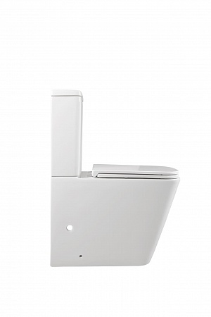 Напольный унитаз-компакт безободковый Terminus Ватикан 610х365 белый Березники - фото 5