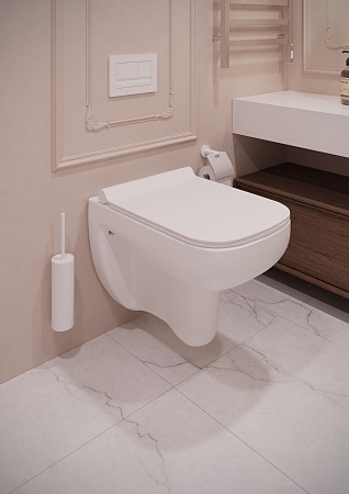 Подвесной унитаз Terminus Ното 550х350 белый Березники - фото 7