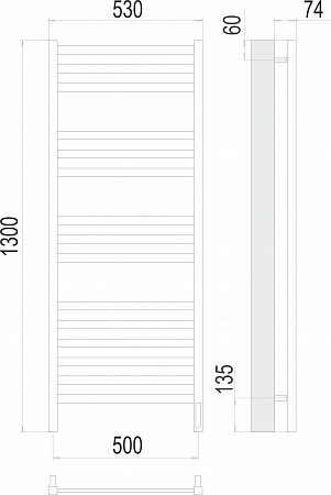 Енисей П15 500х1300  электро Полотенцесушитель TERMINUS Березники - фото 3