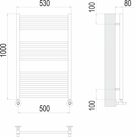 Сицилия П16 500х1000 Полотенцесушитель  TERMINUS Березники - фото 3