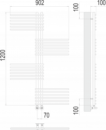 Европа П24 70х1200 Полотенцесушитель  TERMINUS Березники - фото 3