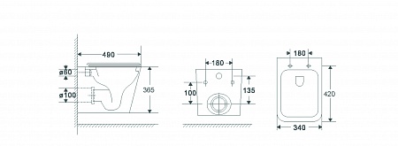 Подвесной унитаз безободковый Terminus Ватикан 490х340 белый Березники - фото 3 Подвесной унитаз безободковый Terminus Ватикан 490х340 белый Березники - фото 3