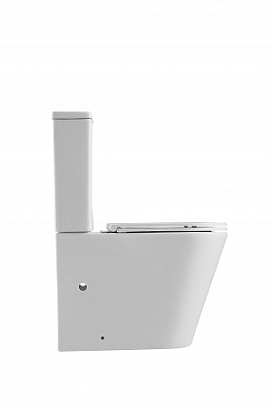 Напольный унитаз-компакт безободковый Terminus Аврора 625х390 белый Березники - фото 5