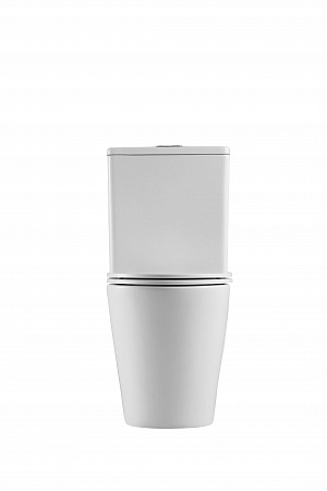 Напольный унитаз-компакт безободковый Terminus Аврора 625х390 белый Березники - фото 6