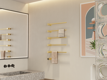 Аккорд П5 500х800 электро Полотенцесушитель TERMINUS Брашированное золото Березники - фото 5