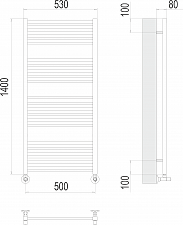 Сицилия П22 500х1400 Полотенцесушитель  TERMINUS Березники - фото 3