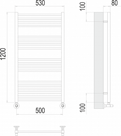 Ватикан П18 500х1200 Полотенцесушитель  TERMINUS Березники - фото 3