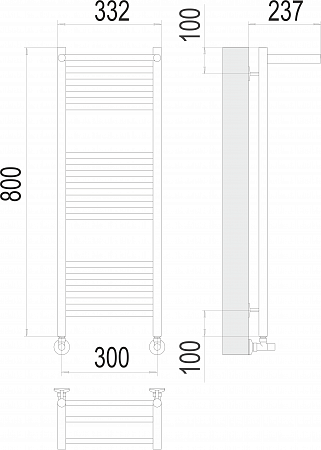 Аврора с/п П16 300х800 Полотенцесушитель TERMINUS Березники - фото 3 Аврора с/п П16 300х800 Полотенцесушитель TERMINUS Березники - фото 3