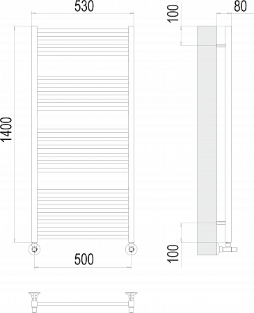 Ватикан П22 500х1400 Полотенцесушитель  TERMINUS Березники - фото 3