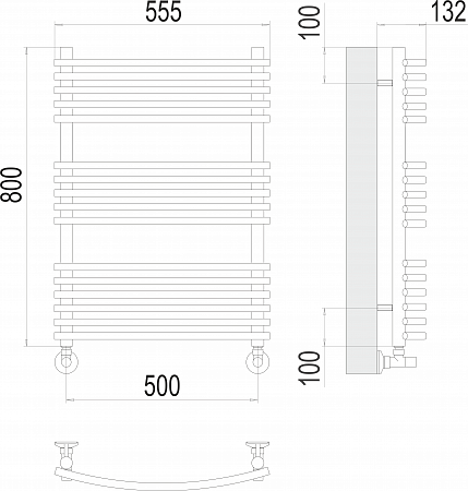 Марио П16 500х800 Полотенцесушитель TERMINUS Березники - фото 3 Марио П16 500х800 Полотенцесушитель TERMINUS Березники - фото 3
