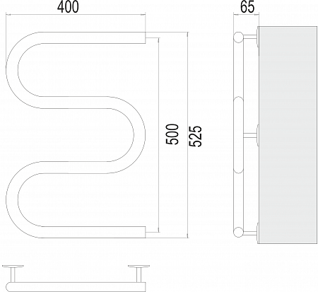 Электро 25 М-обр 400х500 Полотенцесушитель  TERMINUS Березники - фото 3