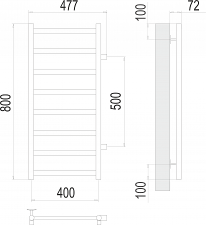 Аврора П8 400х800 бп500 Полотенцесушитель TERMINUS Березники - фото 3 Аврора П8 400х800 бп500 Полотенцесушитель TERMINUS Березники - фото 3