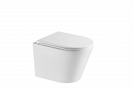 Подвесной унитаз безободковый Terminus Классик S 515х355 белый Березники - фото 3