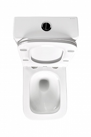 Напольный унитаз-компакт безободковый Terminus Ватикан 610х365 белый Березники - фото 4