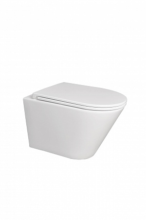 Подвесной унитаз безободковый Terminus Классик 540х365 белый Березники - фото 5