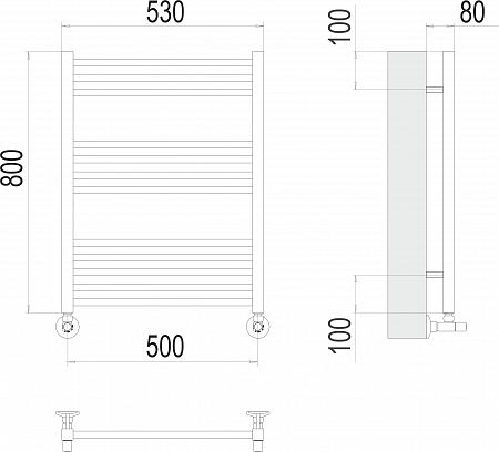 Сицилия П12 500х800 Полотенцесушитель TERMINUS Березники - фото 3 Сицилия П12 500х800 Полотенцесушитель TERMINUS Березники - фото 3