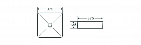 Раковина накладная Terminus Ватикан 375х375х135 Березники - фото 4