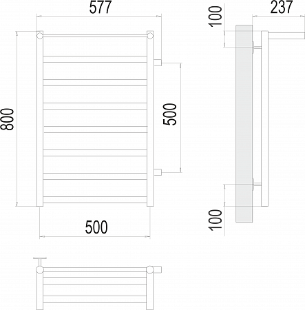 Хендрикс П8 500х800 бп500 Полотенцесушитель TERMINUS Березники - фото 3 Хендрикс П8 500х800 бп500 Полотенцесушитель TERMINUS Березники - фото 3