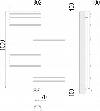 Европа П20 70х1000 Полотенцесушитель TERMINUS Березники - фото 3 Европа П20 70х1000 Полотенцесушитель TERMINUS Березники - фото 3