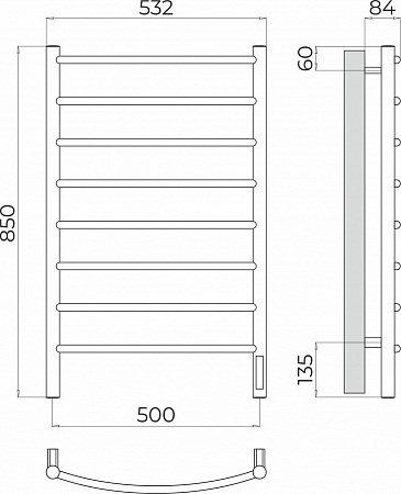 Классик П8 500х850 Электро Полотенцесушитель TERMINUS Березники - фото 3 Классик П8 500х850 Электро Полотенцесушитель TERMINUS Березники - фото 3