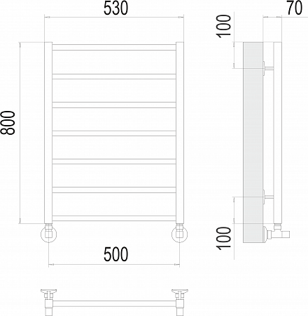 Контур П7 500х800 Полотенцесушитель  TERMINUS Березники - фото 3