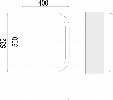П-обр AISI 32х2 500х400 Полотенцесушитель  TERMINUS Березники - фото 3